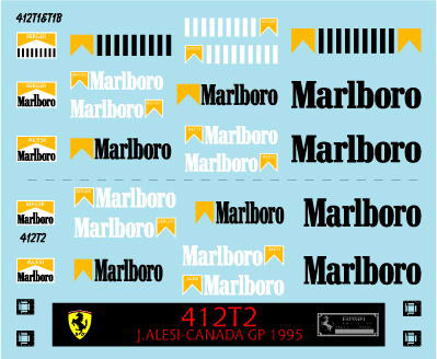 Museum collection D597 1/43 Ferrari 412T1 & T2 Marlboro (Mattel)【メール便可】