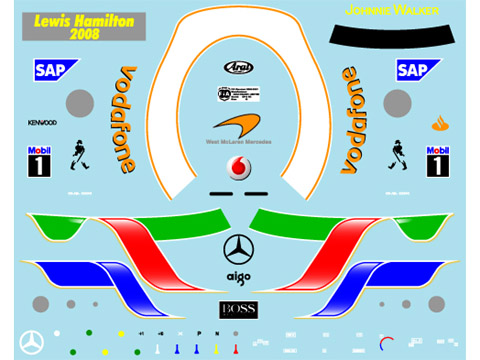 Museum collection D615 1/8 Helmet 08 Hamilton & Steering【メール便可】