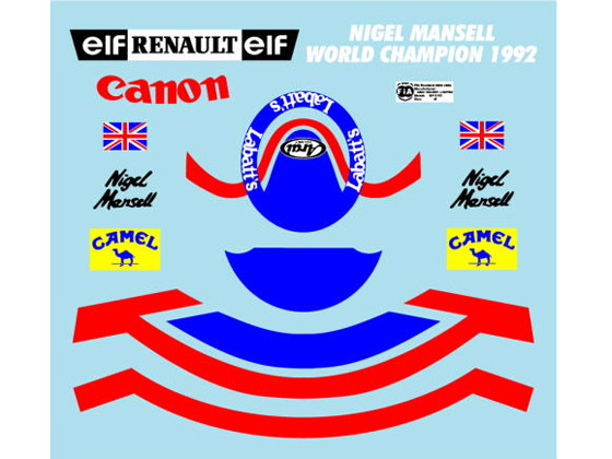 Museum collection D657 1/8 Helmet '92 Mansell (PMA)【メール便可】