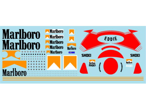 Museum collection D665 1/12 Yamaha YZR500 1988 Marlboro&Helmet Decal (Hasegawa) 【メール便可】