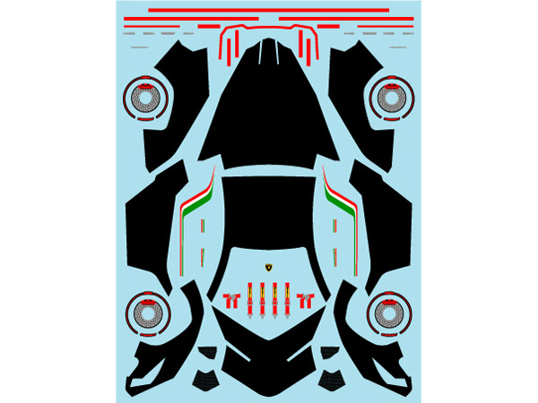 Museum collection D726 1/64 Lamborghini Veneno Carbon Decal