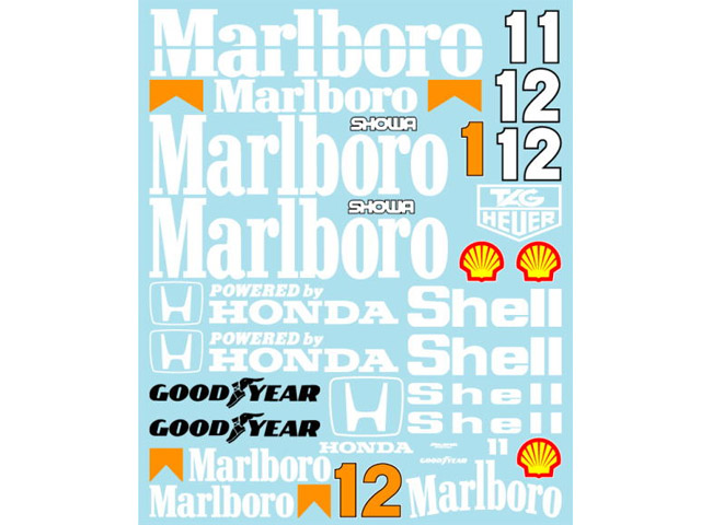 Museum collection D728 1/8 McLaren MP4/4 Carbon Logo Decal(DeAgostini)【メール便可】