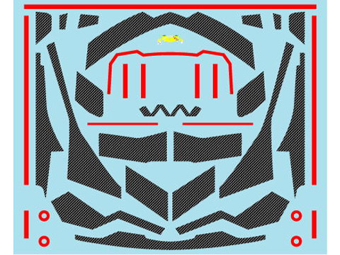 Museum collection D734 1/64 Lamborghini Veneno Carbon2 Decal(Kyosho) 【メール便可】