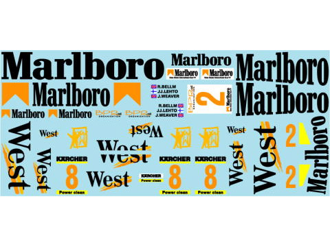 Museum collection D743 1/24 McLaren F1-GTR  Marlboro&WEST Decal(Fujimi)【メール便可】