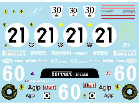 Museum collection D781 1/64 Ferrari F40LM & FXX Decal(Kyosho)【メール便可】