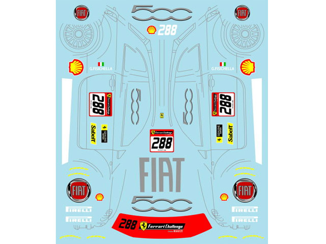 Museum collection D785 1/24 Ferrari 458 J.Fisichella FIAT500 (Fujimi) 【メール便可】