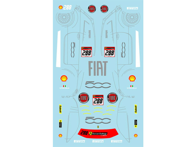 Museum collection D786 1/64 Ferrari 458 J.Fisichella FIAT500 (Kyosho) 【メール便可】