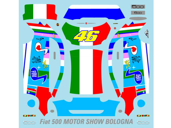 Museum collection D803 1/64 Fiat 500 '07 Rossi Bologna (Kyosho) 【メール便可】