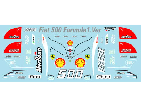 Museum collection D805 1/64 Fiat 500 Ferrari F1 (Kyosho) 【メール便可】