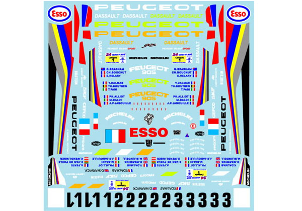 Museum collection D882 1/24 Peugeot 905 92&93 Le Mans (Heller) 【メール便可】