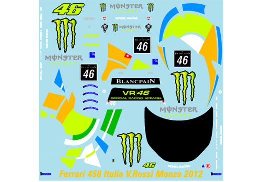 Museum collection D884 1/64 Ferrari 458GT2 2012 Monza V.Rossi (Kyosho) 【メール便可】