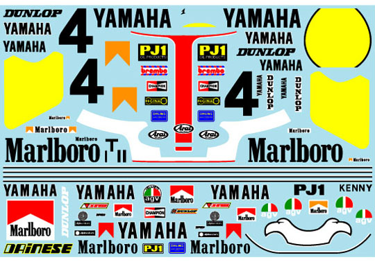 Museum collection D900 1/12 Yamaha YZR500 '83 & Racing Suit Decal (Tamiya) 【メール便可】