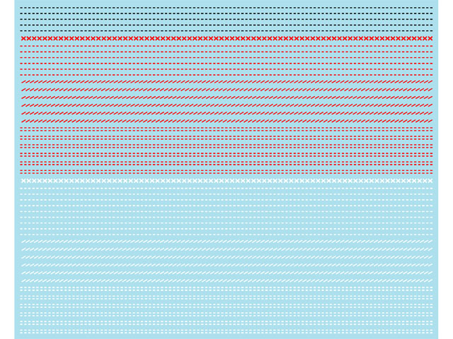 Museum collection D995 1/8,1/12 Stitch Decal 【メール便可】