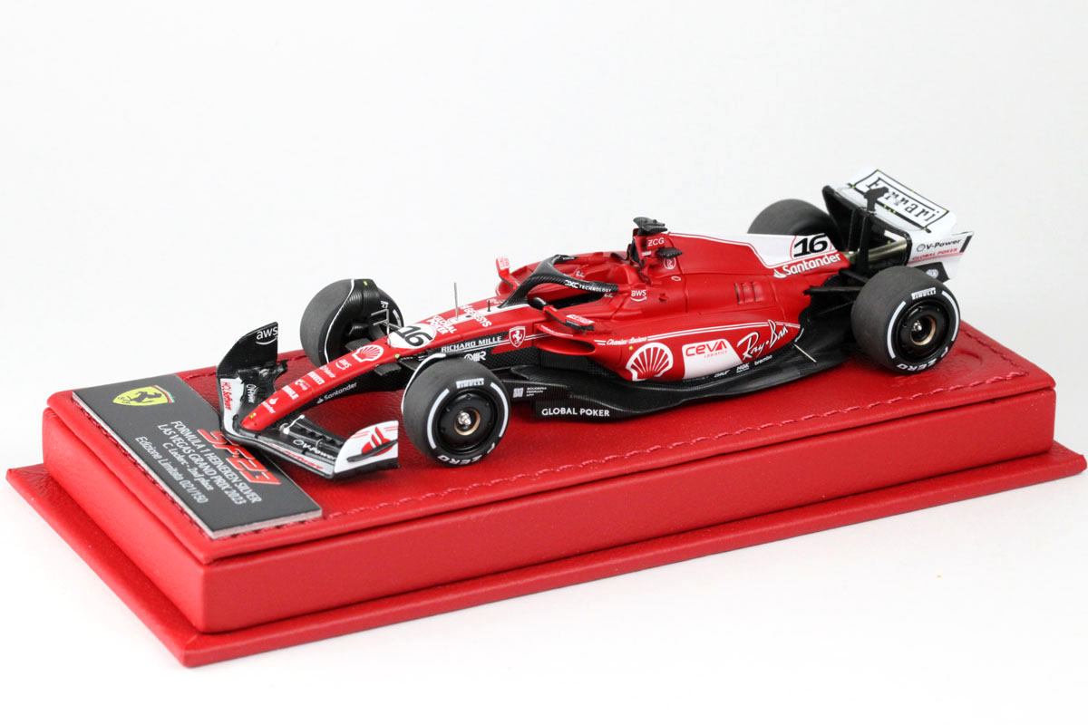 BBR Deluxe C294ADL Ferrari SF-23 Las Vegas GP 2023 C.Leclerc (Red leather base)