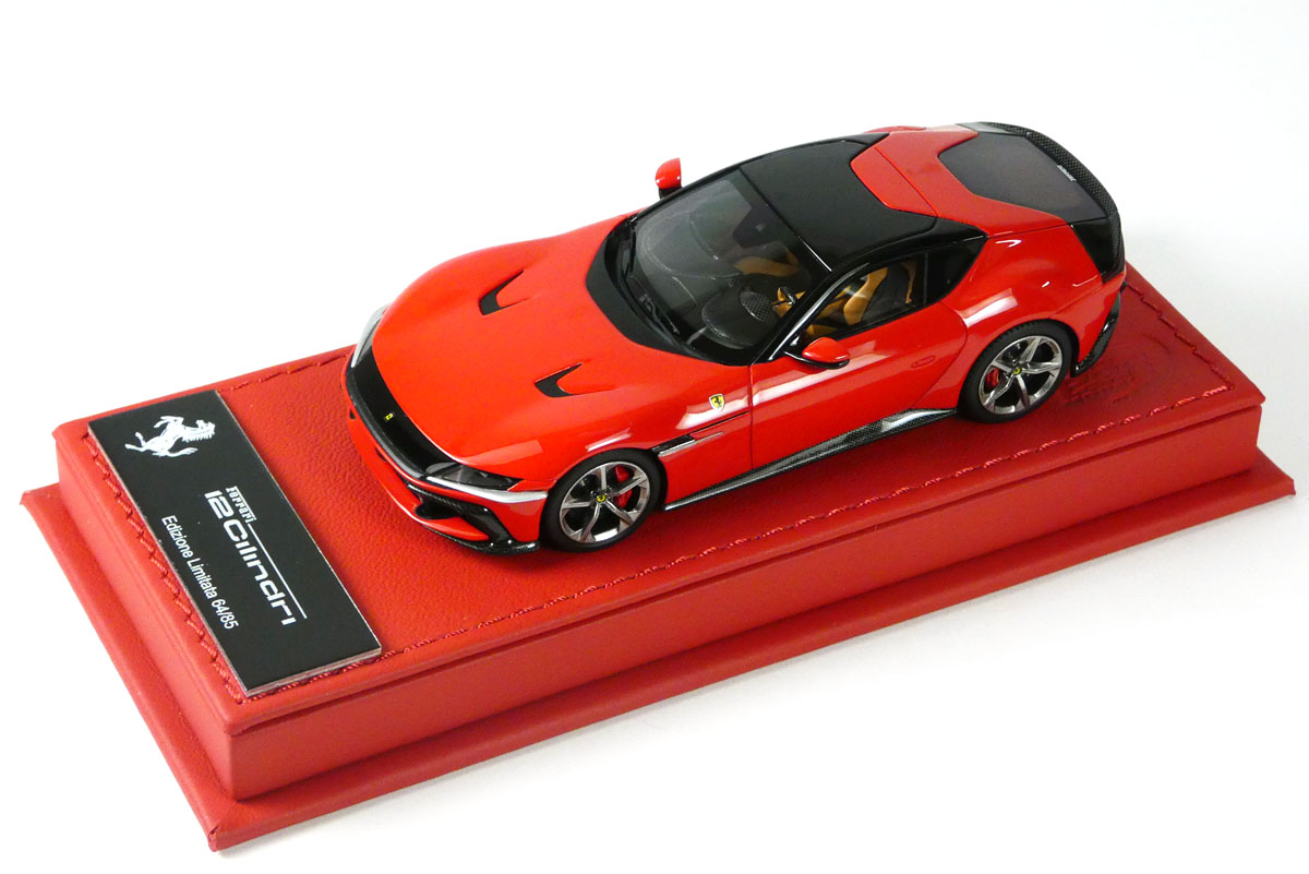 BBR Deluxe C299ADL 1/43 Ferrari 12 Cilindri Coupe Rosso Corsa (Red Leather Base) Limited 85pcs