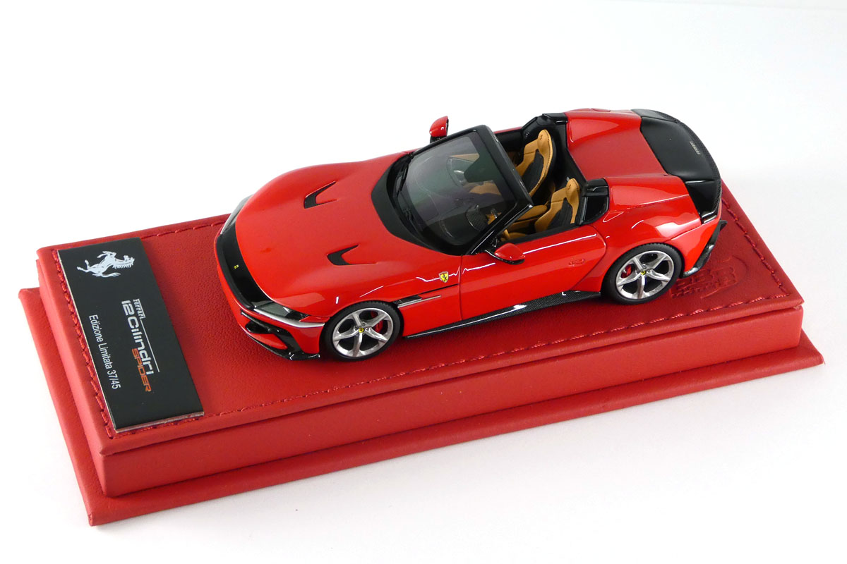 BBR Deluxe C300ADL 1/43 Ferrari 12 Cilindri Spider Rosso Corsa (Red Leather Base) Limited 45pcs