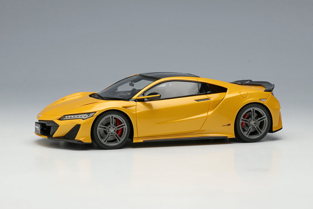 EIDOLON EM707E Honda NSX Type S 2021 with Rear Spoiler Indy Yellow Pearl2 Limited 50pcs