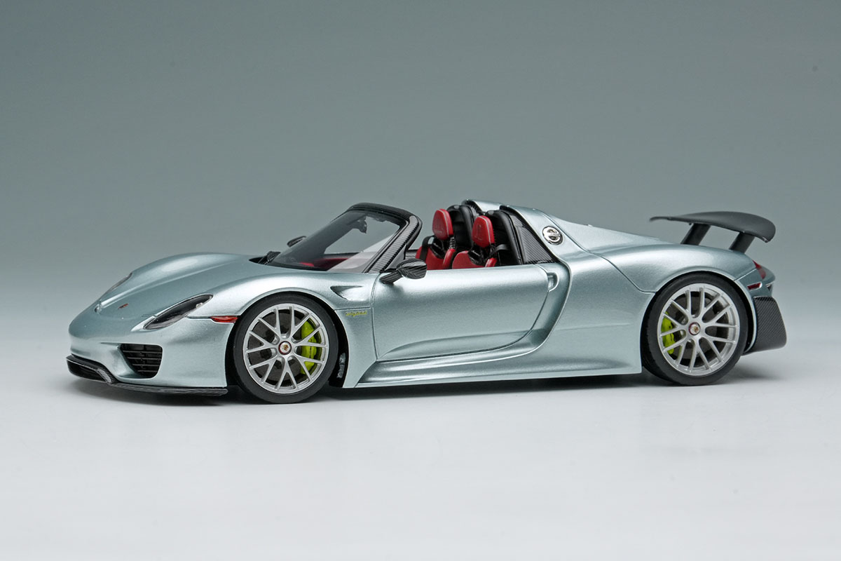EIDOLON EM812D Porsche 918 Spyder weissach Package Rear Wing Up Rhodium Silver Metallic Limited 80pcs