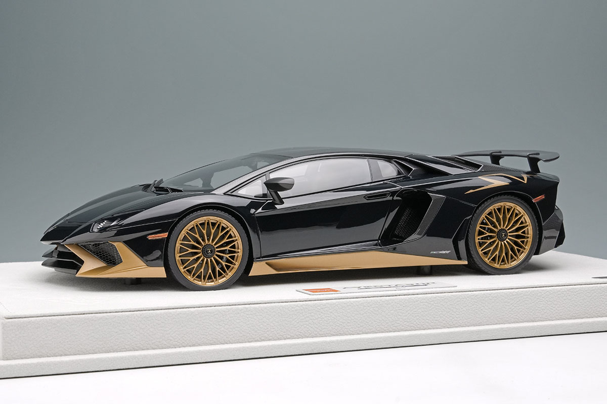 EIDOLON EML005I 1/18 Lamborghini Aventador LP750-4 SV 2015 Black / Gold Limited 40pcs