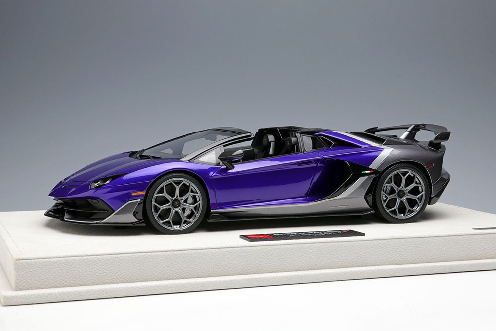 EIDOLON EML079C 1/18 Lamborghini Aventador SVJ Roadster Ad Personam Viola Hestia / Grigio Lynx Limited 100pcs