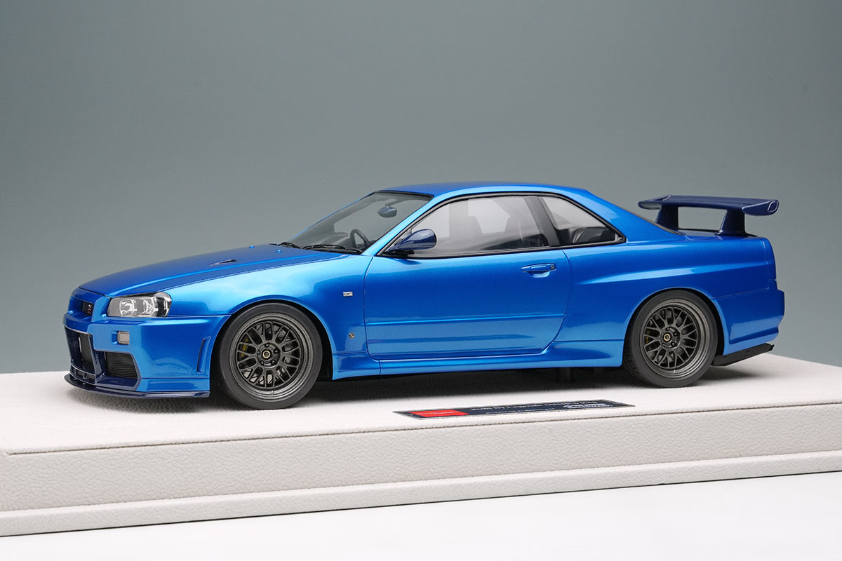 EIDOLON EML130B 1/18 Built By Legends Mine's Skyline GT-R (BNR34) Bayside Blue