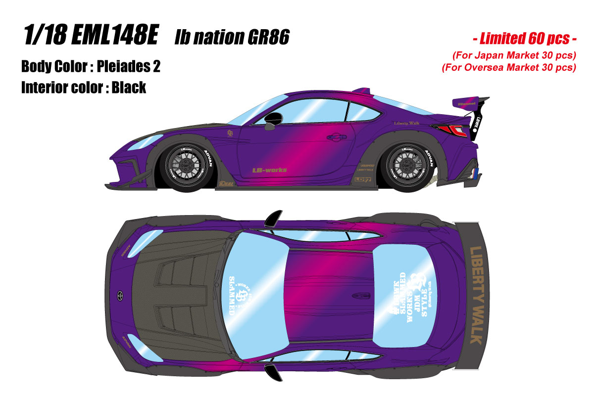 EIDOLON EML148E 1/18 lb nation GR86 Pleiades2 Limited 60pcs