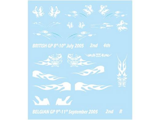 F'artefice Decal FR-0003 1/43 Renault R25 British,Belgium GP Decal 【メール便可】