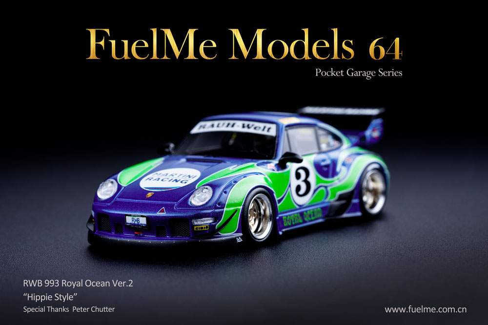 Fuelme Models FM64002-06B 1/64 Porsche 911(993) Rauh-Welt Begriff Royal Ocean ver.2 Hippie Style