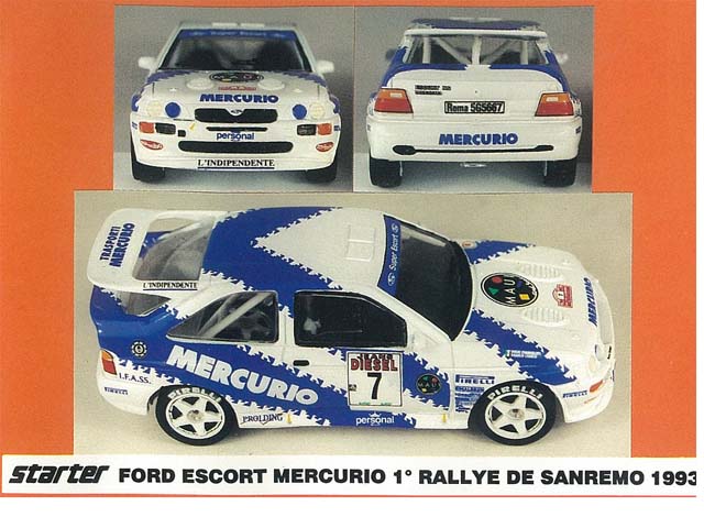 STARTER FOR007 Ford Escort MERCURIO San Remo 1993 winner
