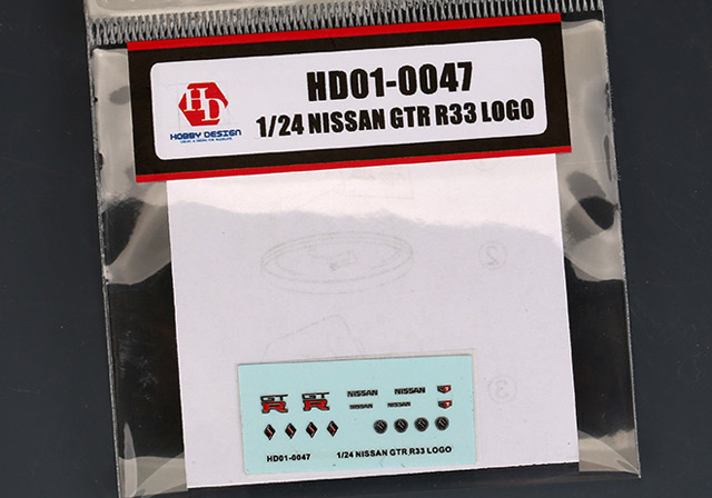 Hobby Design HD01_0047 1/24 ニッサン GTR R33 メタルロゴ 【メール便可】