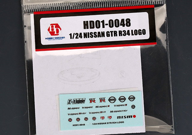 Hobby Design HD01_0048 1/24 ニッサン GTR R34 メタルロゴ 【メール便可】