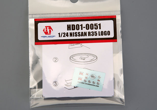 Hobby Design HD01_0051 1/24 ニッサン GTR R35 メタルロゴ 【メール便可】