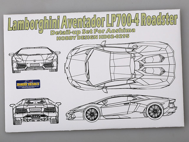 Hobby Design HD02_0295 1/24 Lamborghini Aventador Roadster Detail up set for Aoshima