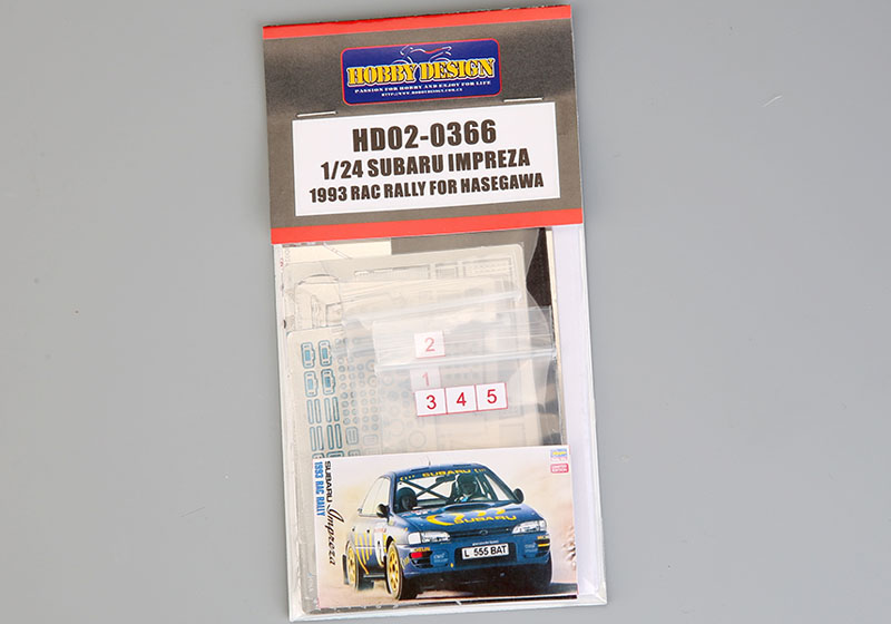Hobby Design HD02_0366 1/24 Subaru Impreza 1993 RAC Rally ディテールアップセット for Hasegawa