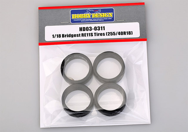 Hobby Design HD03_0311 1/18 Bridgestone RE11S Tires (255/40R18)