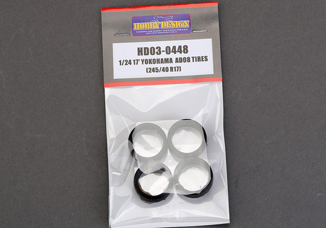Hobby Design HD03_0448 1/24 17' YOKOHAMA AD08 タイヤ [245/40 R17]