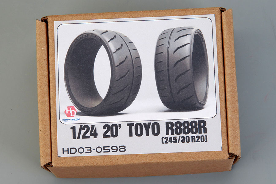 Hobby Design HD03_0598 1/24 20' Toyo R888R (245/30 R20) Tires