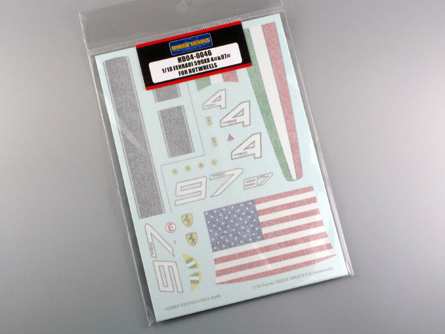 Hobby Design HD04_0046 1/18 フェラーリ 599XX #4 & #97 デカール【メール便可】