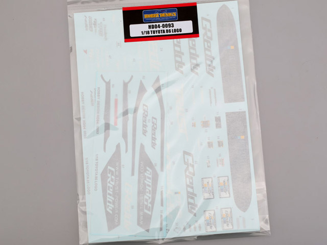 Hobby Design HD04_0093 1/18 トヨタ 86 ロゴデカール 【メール便可】
