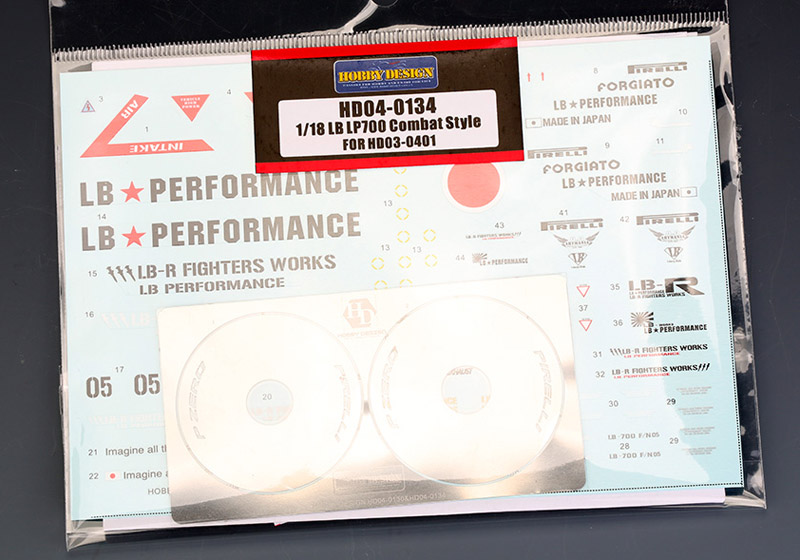 Hobby Design HD04_0134 1/18 LB LP700 Combat style デカール for HD03-0401 【メール便可】