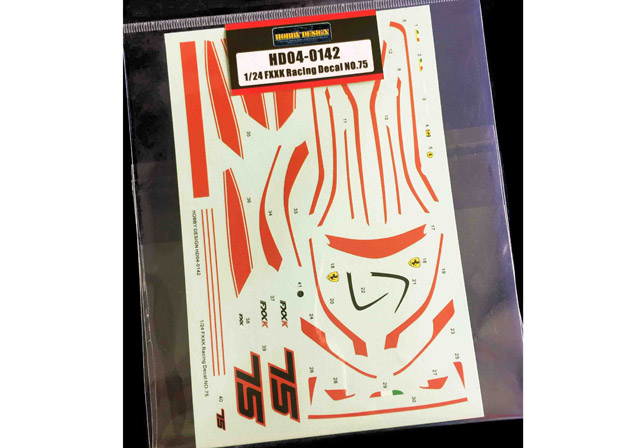 Hobby Design HD04_0142 1/24 FXX K デカール no.75 【メール便可】