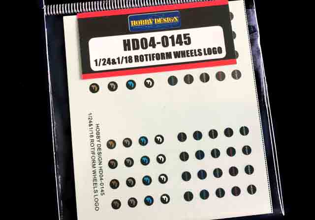 Hobby Design HD04_0145 1/24&1/18 Rotiform Wheels Logo 【メール便可】