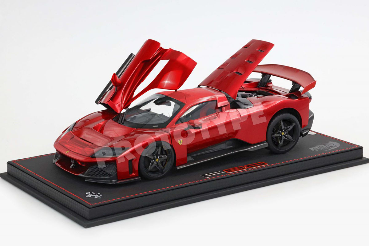 ** 予約商品 ** BBR HE180054H1DIE 1/18 Ferrari F80 Rosso Supercar - Carbon wheels (Diecast Full Open)（ケース付）