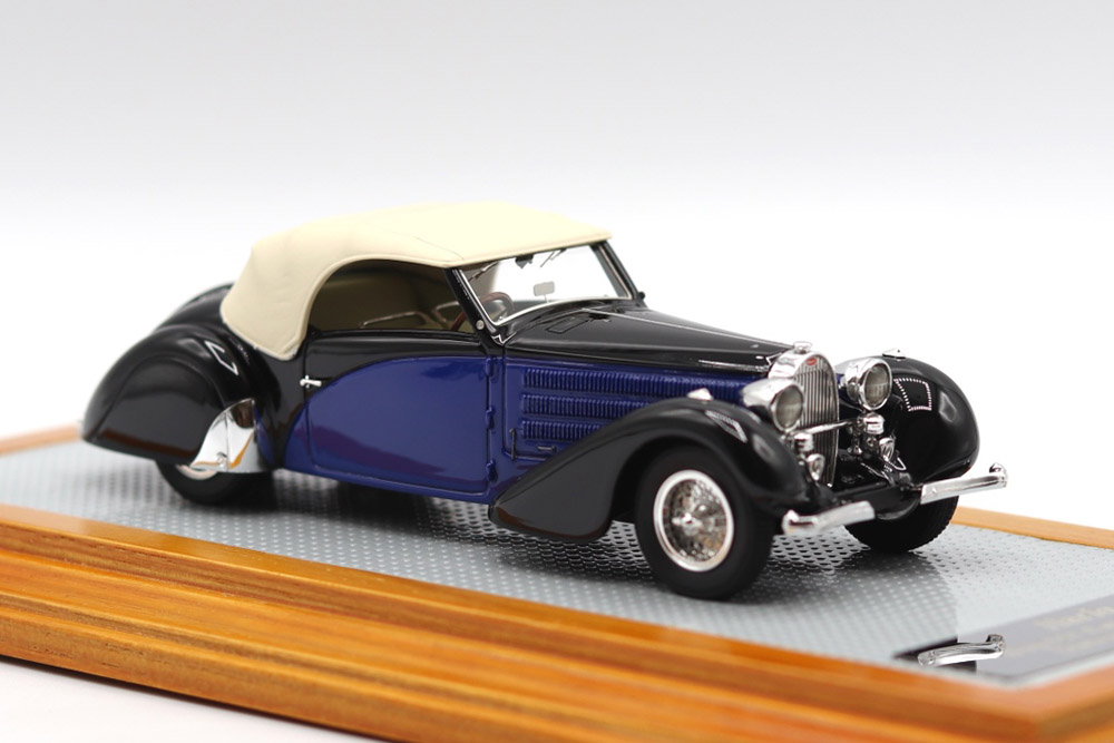 Miniature Brumm 1/43 - Bugatti 57 Stelvio Cabriolet ? - Jaune, Italie, Occasion