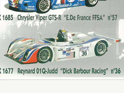 PROVENCE K1677 Reynard 01Q Judd Dick Barbour Racing n.36 LM 2001