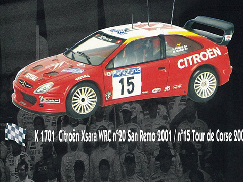 PROVENCE K1701 Citroen Xsara WRC n.20 San Remo/n.15 TdC 2001