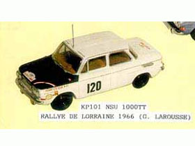 JPS KP101P NSU 1000 TT Rally de Lorraine 1966 プリペイントキット