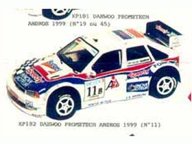 JPS KP182 DAEWOO PROMETECH ANDROS 1999 (N°11) プリペイントキット