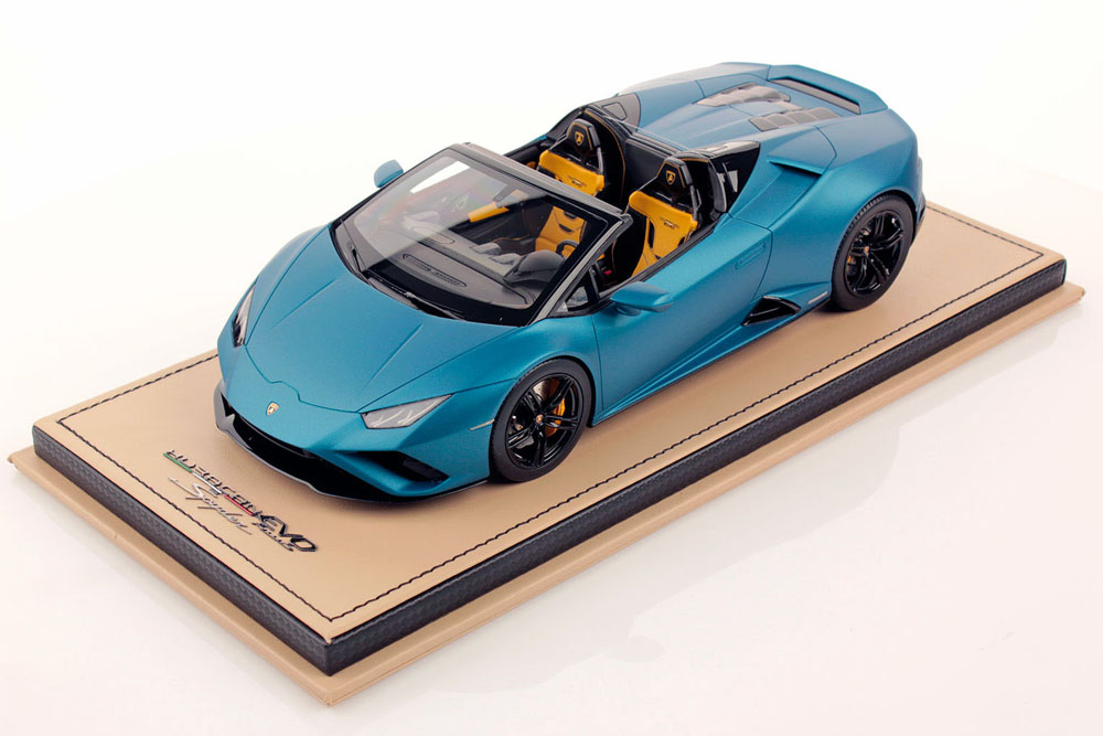 MR collection  LAMBO46A 1/18 Lamborghini Huracan Evo RWD Spyder Blu Mehit