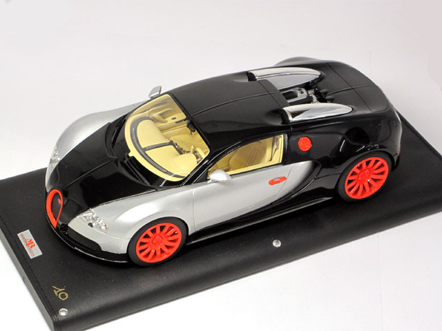 MRコレクション BUG01AB4 1/18 ブガッティ ベイロン 16.4 Silver/Black (Red wheel) 25台限定